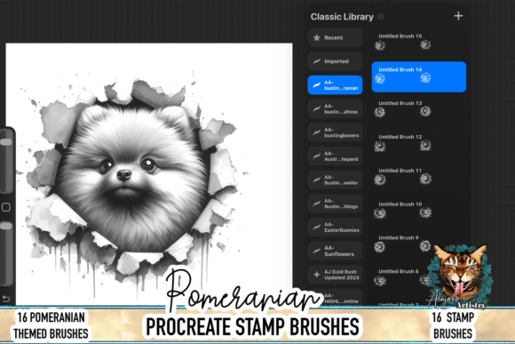 Download Pomeranian Procreate Brush Stamps - Procreate Collection