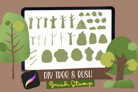 Download DIY Tree Procreate Brush Stamp - Procreate Collection