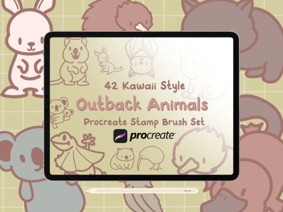 Download Outback Animals Procreate Stamp Brushes - Procreate Collection