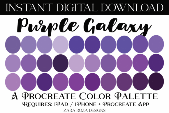 Download Purple Galaxy Procreate Color Palette - Procreate Collection