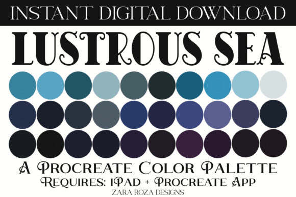 Download Lustrous Sea Procreate Color Palette - Procreate Collection