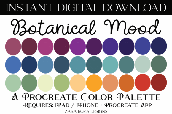 Download Botanical Mood Procreate Color Palette - Procreate Collection