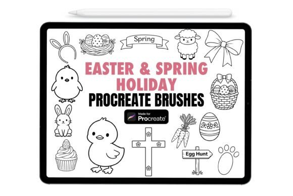Download Easter &amp; Spring Holiday Procreate Stamps - Procreate Collection