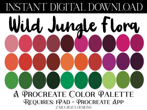 Download Wild Jungle Flora Procreate Palette - Procreate Collection