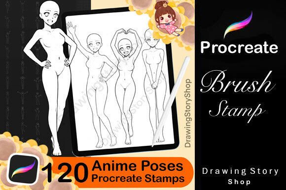 Download 120 Procreate Manga Anime Poses - Procreate Collection