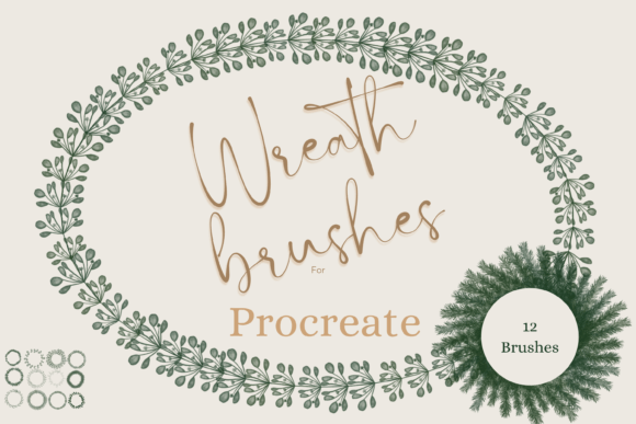 Download Procreate Wreath Brushes X 12 - Procreate Collection