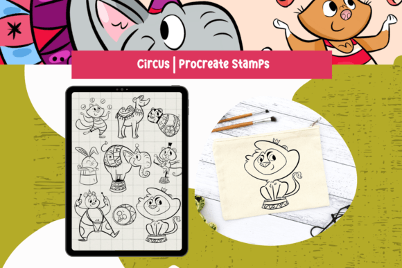 Download Procreate Brushes - Circus Stamps Bundle - Procreate Collection