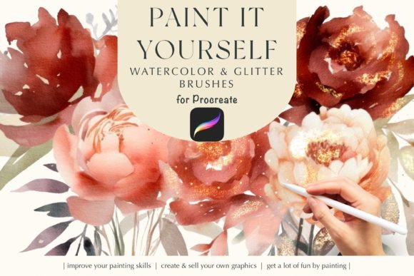 Download Watercolor &amp; Glitter Procreate Brushes - Procreate Collection