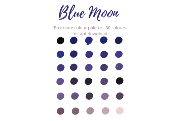Download Blue Moon Procreate Palette/ Swatch - Procreate Collection