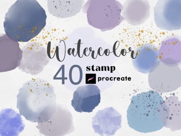 Download Procreate Watercolor Stamps Brushes - Procreate Collection