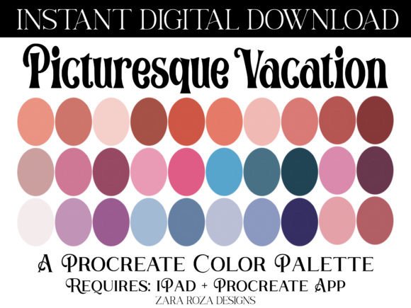 Download Picturesque Vacation Procreate Palette - Procreate Collection
