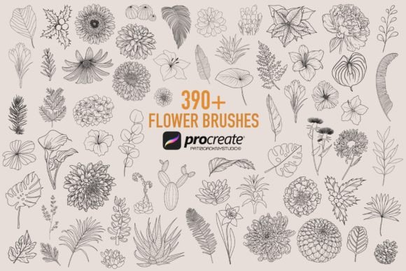 Download Procreate Plants and Flower Brushes - Procreate Collection