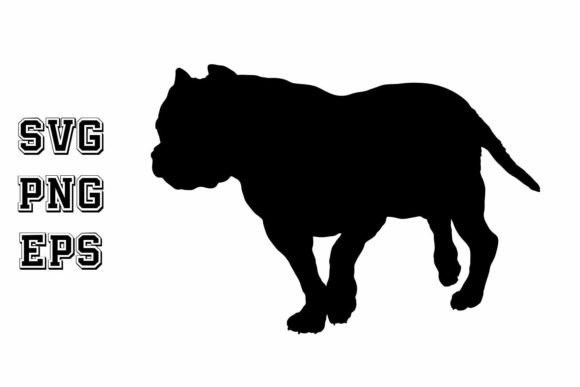 Download American Pit Bull Dog Silhouette - Premium Resources