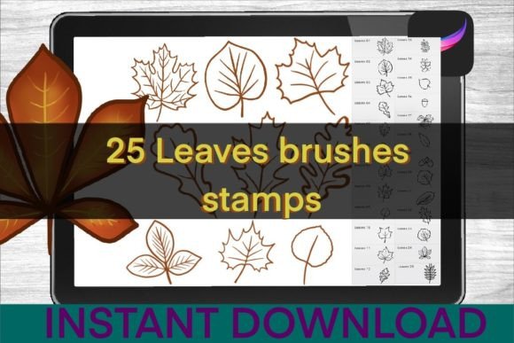 Download Leaves Stamp Brushes Procreate - Procreate Collection
