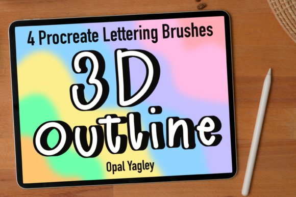 Download 3D Outline Procreate Brush Es - Procreate Collection
