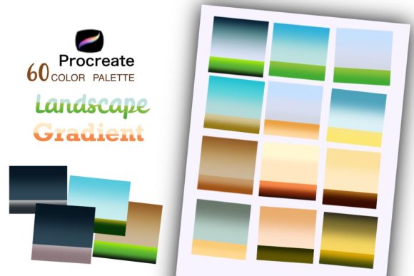 Download Procreate Palette,Landscape Gradient 60 - Procreate Collection