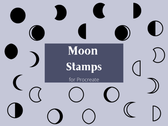 Download Moon Phase Procreate Stamp Brushes - Procreate Collection