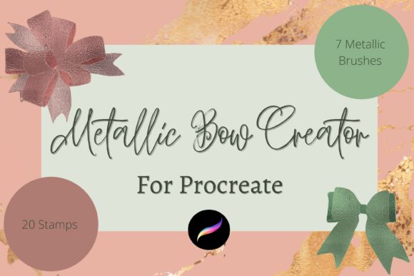Download Metallic Bows Creator for Procreate - Procreate Collection