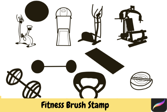 Download Fitness Procreate Brush Stamps IPAD - Procreate Collection