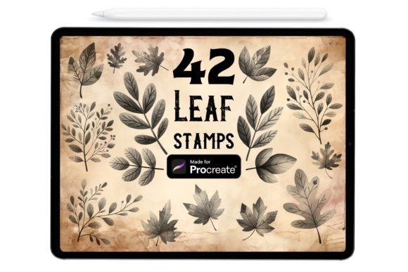 Download 42 Leaf Procreate Stamp Brushes - Procreate Collection