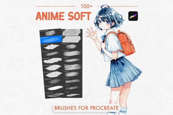 Download 100 Anime Soft Style Brushes Procreate - Procreate Collection