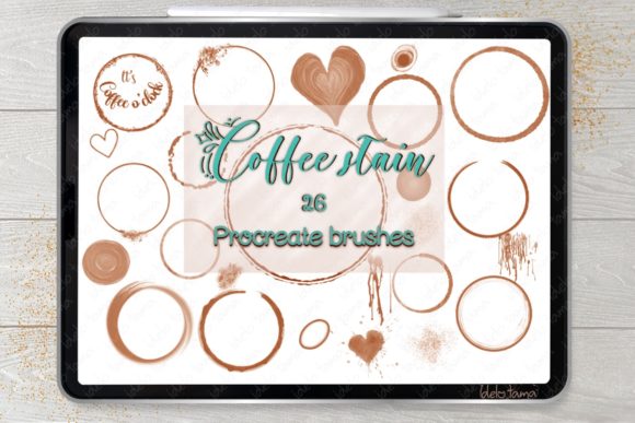 Download Procreate Brush Stamp Coffee Stain Mark - Procreate Collection