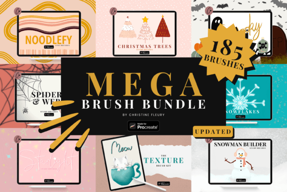 Download Mega Brush Bundle for Procreate - Procreate Collection