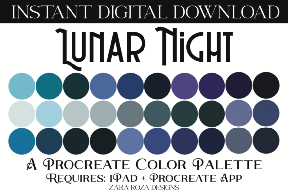 Download Lunar Night Procreate Color Palette - Procreate Collection