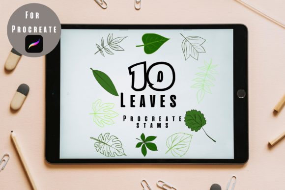 Download Procreate Leaves Stamps, Procreate Brush - Procreate Collection