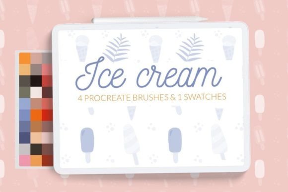 Download Retro Summer Ice Cream Procreate Pattern - Procreate Collection
