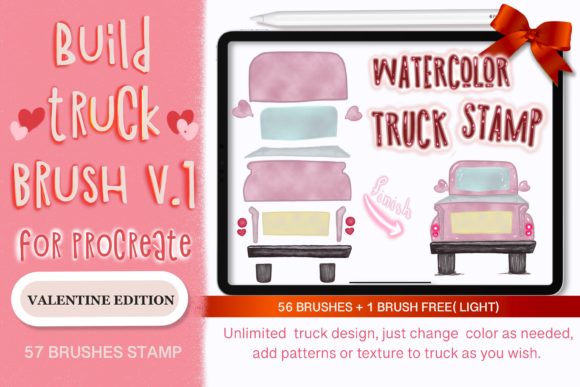 Download WATERCOLOR TRUCK STAMP BRUSH PROCREATE - Procreate Collection