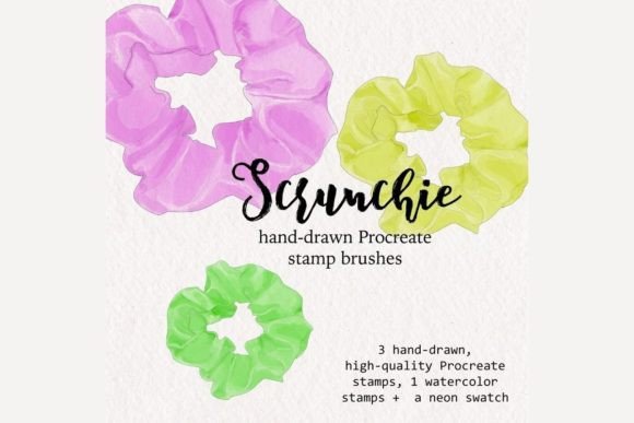 Download Neon Scrunchie Procreate&nbsp;Brush Stamps - Procreate Collection