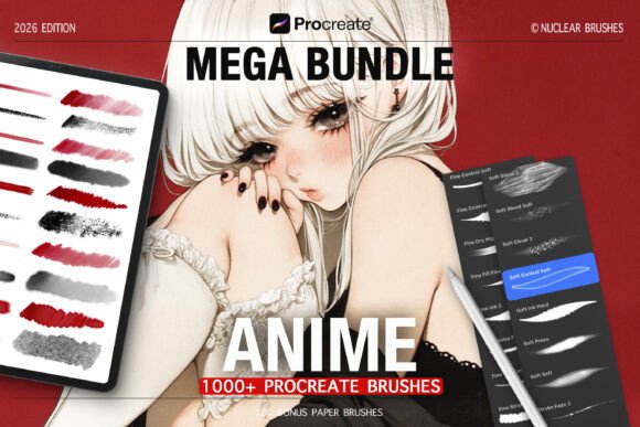 Download Procreate Brushes – Anime Mega Bundle - Procreate Collection