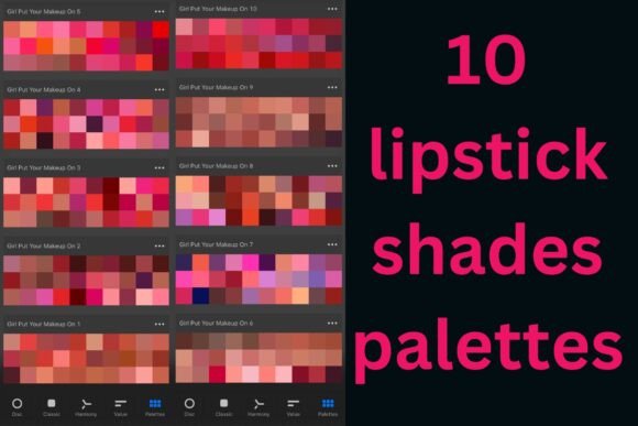 Download Lipstick Shades Procreate Palettes - Procreate Collection